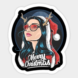 Santas Daughter Sticker